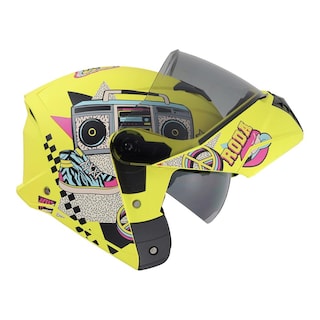 Foto 6 | Casco Roda Booster Amarillo Peace Out Mica Humo Abatible Svs