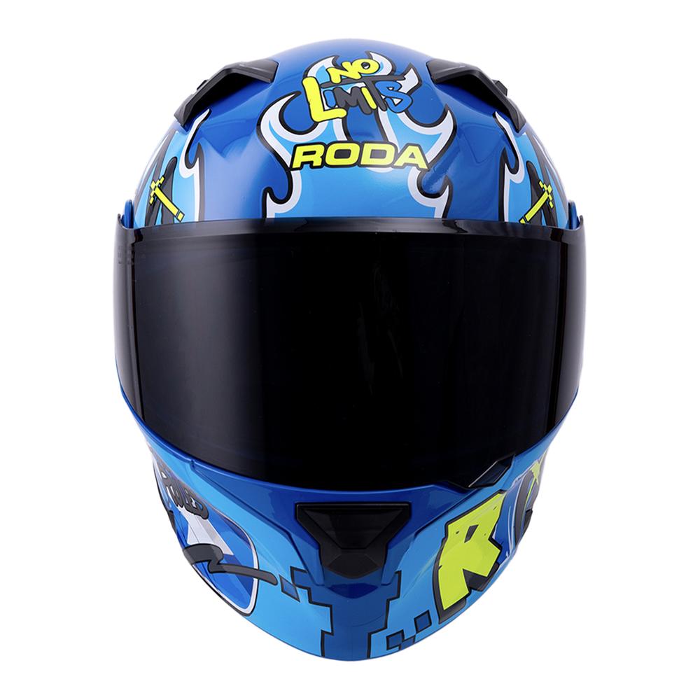 Foto 3 | Casco Roda Rush Azul No Rules Mica Humo Abatible Svs