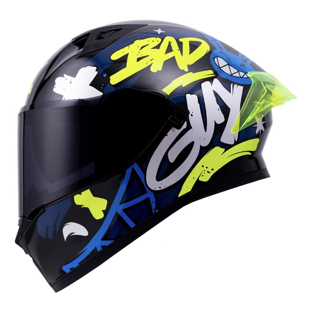 Foto 1 | Casco Roda Course Negro Amarillo Bad Mica Humo Cerrado Svs