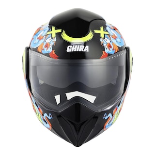 Foto 4 | Casco Ghira Gh-kids Xs Negro Naranja Zoo Abatible Svs