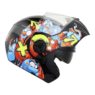 Foto 6 | Casco Ghira Gh-kids Xs Negro Naranja Zoo Abatible Svs