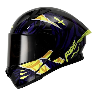 Foto 1 | Casco Roda Rush Negro Morado Master Mica Humo Abatible Svs