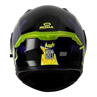 Foto 2 | Casco Roda Rush Negro Morado Master Mica Humo Abatible Svs