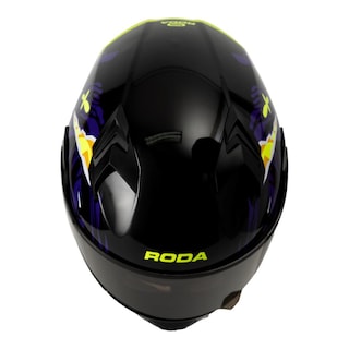 Foto 3 | Casco Roda Rush Negro Morado Master Mica Humo Abatible Svs