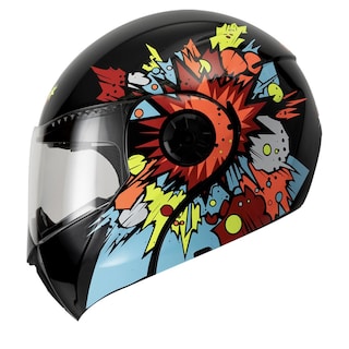 Foto 1 | Casco Ghira Gh-kids Xs Negro Naranja Comic Abatible Svs