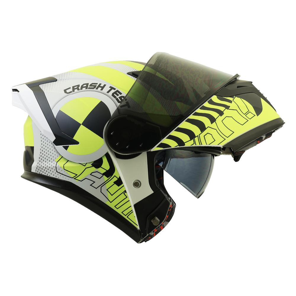 Foto 6 pulgar | Casco Roda Force Evo Gris Mate Crash Abatible Mica Humo Svs