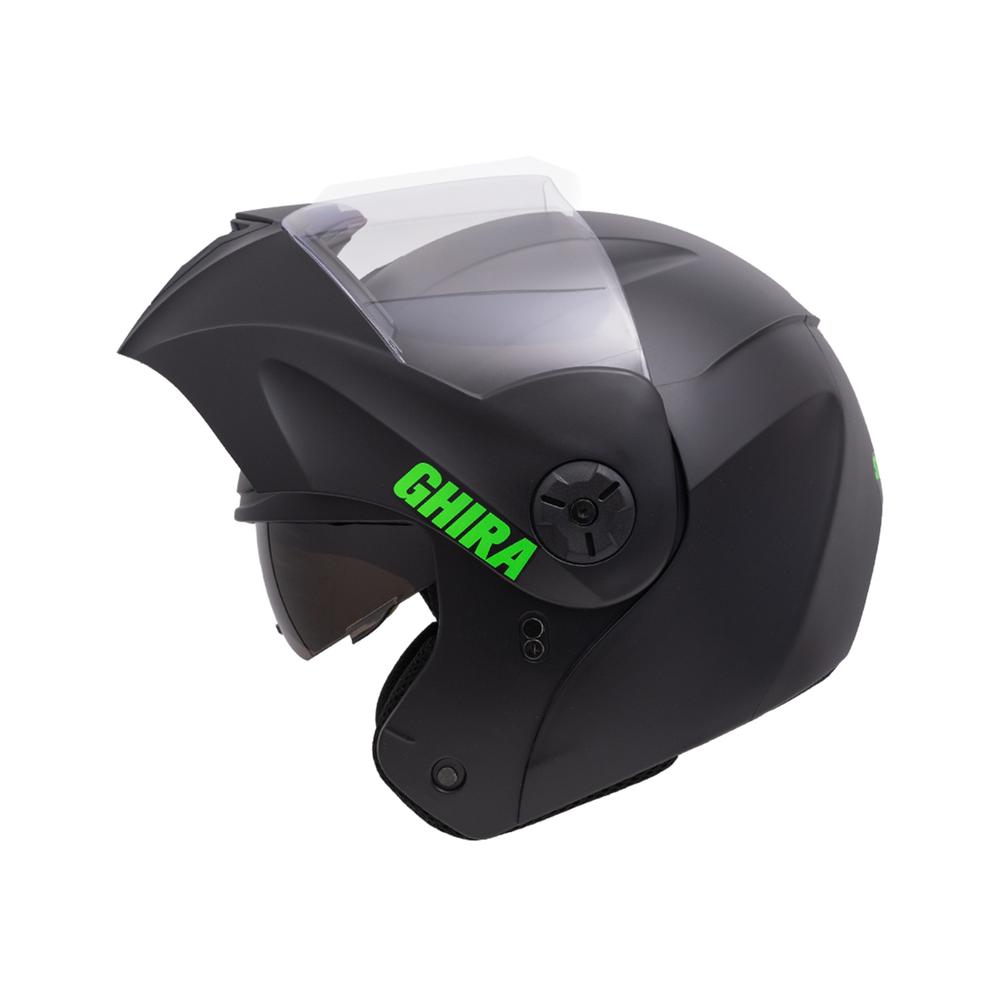 Foto 5 | Casco Ghira Gh1000 Negro Mate Logo Verde Abatible Svs
