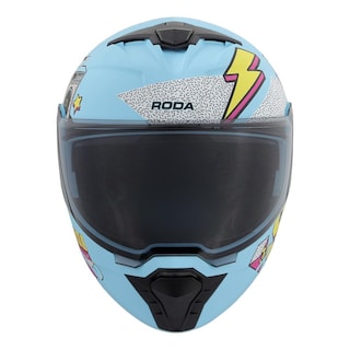 Foto 4 | Casco Roda Booster Azul Mate Peace Out Mica Humo Abatible Svs