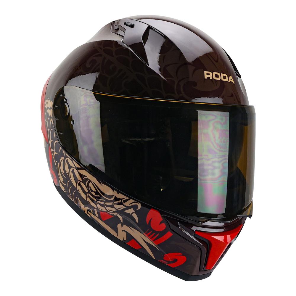 Foto 2 | Casco Roda Drift Rojo Mamba S Cerrado Mica Humo Svs