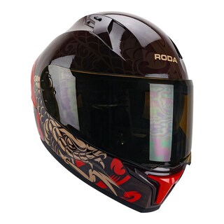 Foto 2 | Casco Roda Drift Rojo Mamba S Cerrado Mica Humo Svs