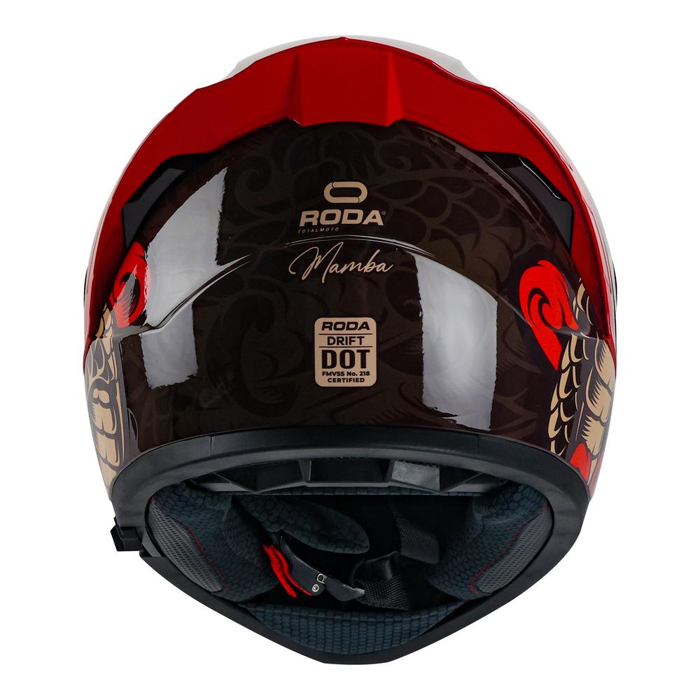 Foto 4 | Casco Roda Drift Rojo Mamba S Cerrado Mica Humo Svs