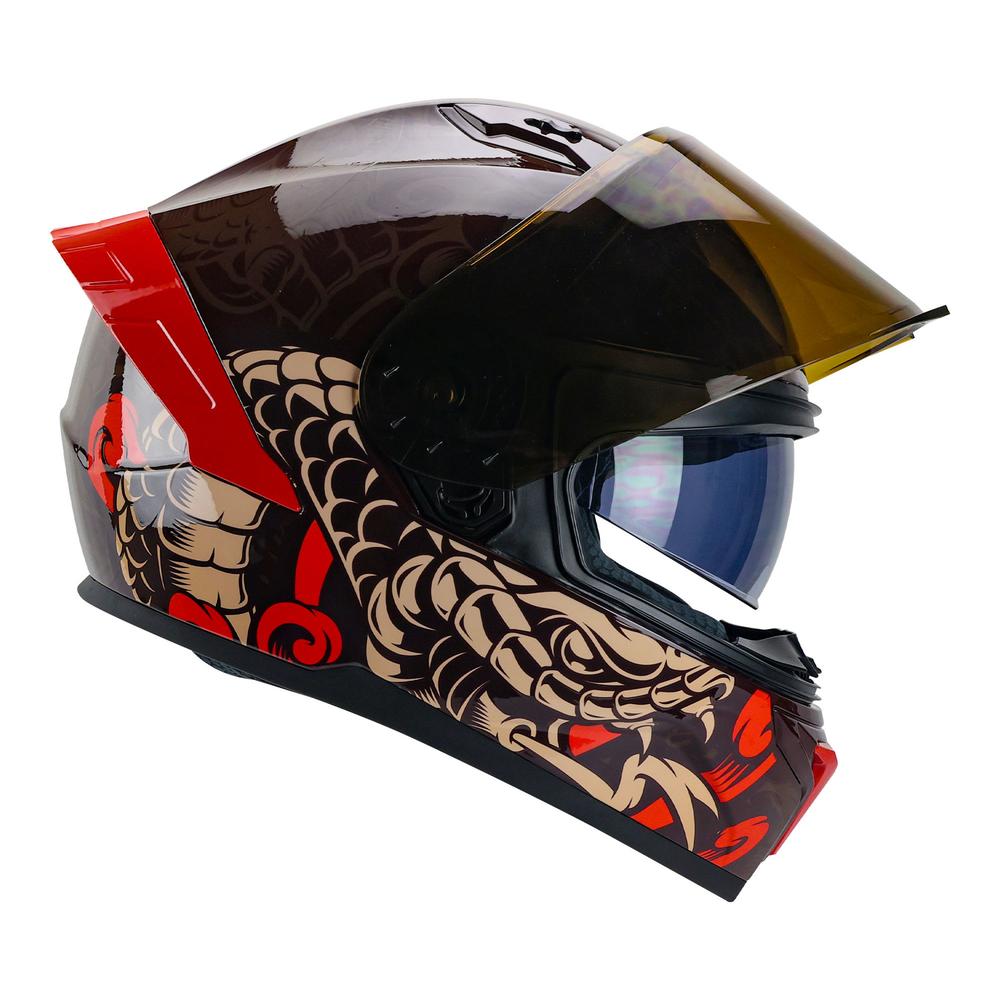 Foto 5 | Casco Roda Drift Rojo Mamba S Cerrado Mica Humo Svs