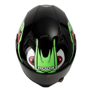 Foto 4 | Casco Roda Rush Negro Verde Bone Crusher Mica Humo Abatible Svs