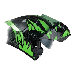 Foto 6 | Casco Roda Pilot Verde Grrrowl Mica Verde Abatible Svs