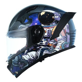 Foto 1 | Casco Roda Drift Negro Space Man Cerrado Mica Humo Svs