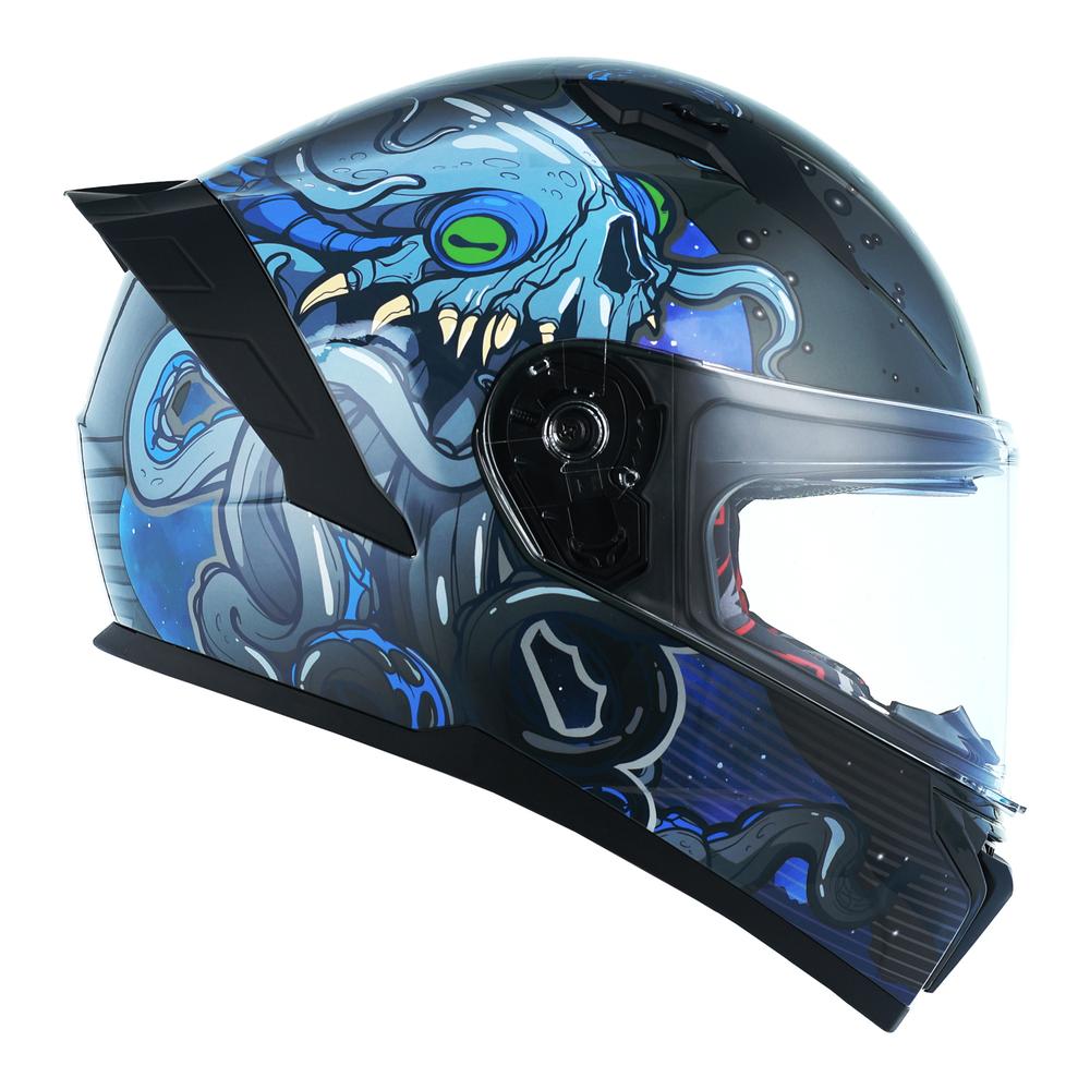 Foto 3 pulgar | Casco Roda Drift Negro Space Man Cerrado Mica Humo Svs