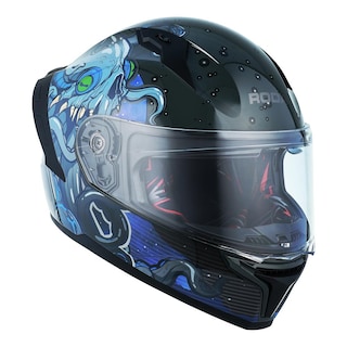 Foto 3 | Casco Roda Drift Negro Space Man Cerrado Mica Humo Svs