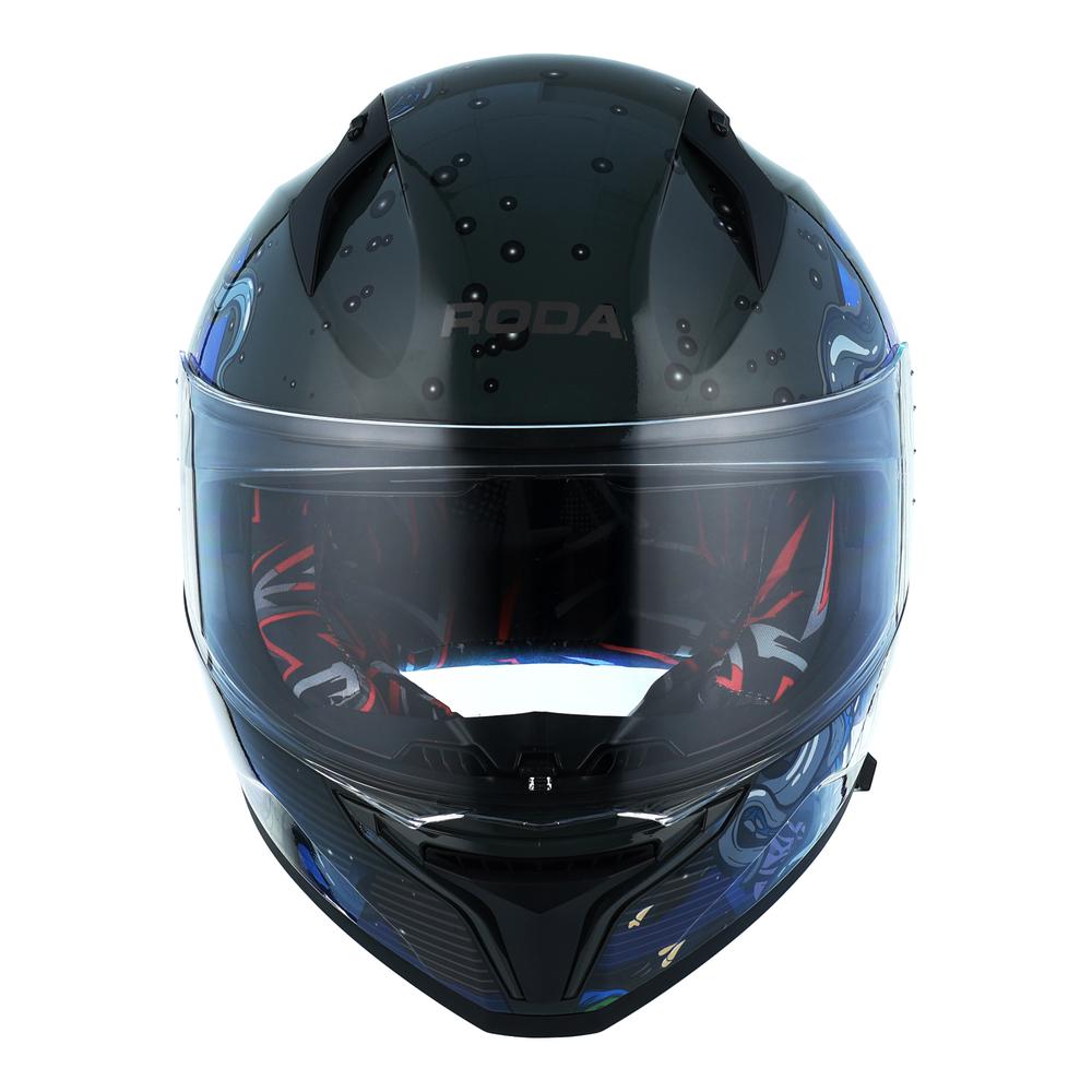 Foto 5 pulgar | Casco Roda Drift Negro Space Man Cerrado Mica Humo Svs