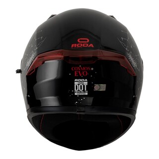 Foto 3 | Casco Roda Course Negro Rojo Cosmos Evo Mica Humo Cerrado Svs