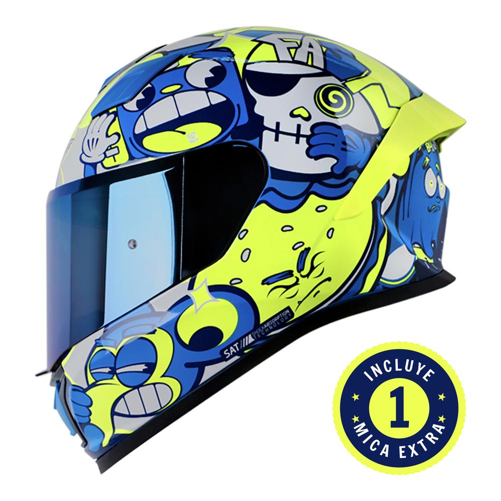 Foto 1 | Casco Shaft Sh559 Azul Dimon Mica Transparente Repuesto Azul Cerrado