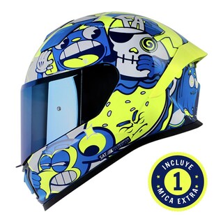 Foto 1 | Casco Shaft Sh559 Azul Dimon Mica Transparente Repuesto Azul Cerrado