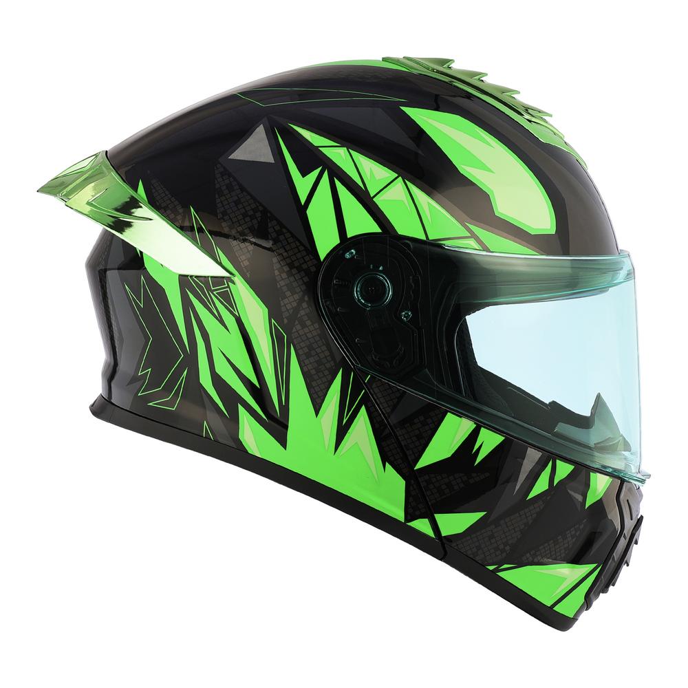 Foto 3 pulgar | Casco Roda Pilot Verde Grrrowl Mica Verde Abatible Svs