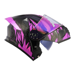 Foto 6 | Casco Roda Pilot Rosa Grrrowl Mica Rosa Abatible Svs