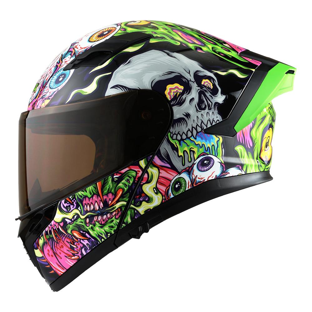 Foto 1 | Casco Roda Force Evo Negro Monster Mash Abatible Mica Humo Svs