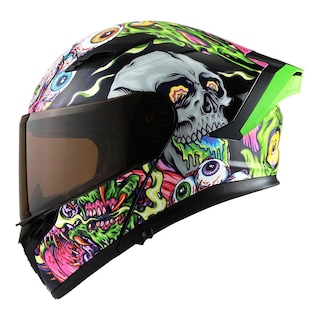 Foto 1 | Casco Roda Force Evo Negro Monster Mash Abatible Mica Humo Svs