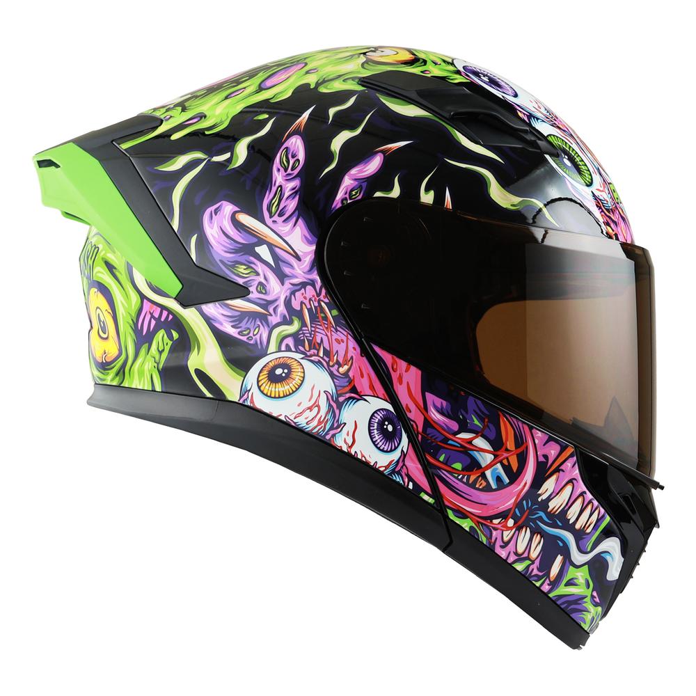 Foto 2 | Casco Roda Force Evo Negro Monster Mash Abatible Mica Humo Svs