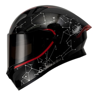 Foto 1 | Casco Roda Course Negro Rojo Cosmos Evo Mica Humo Cerrado Svs