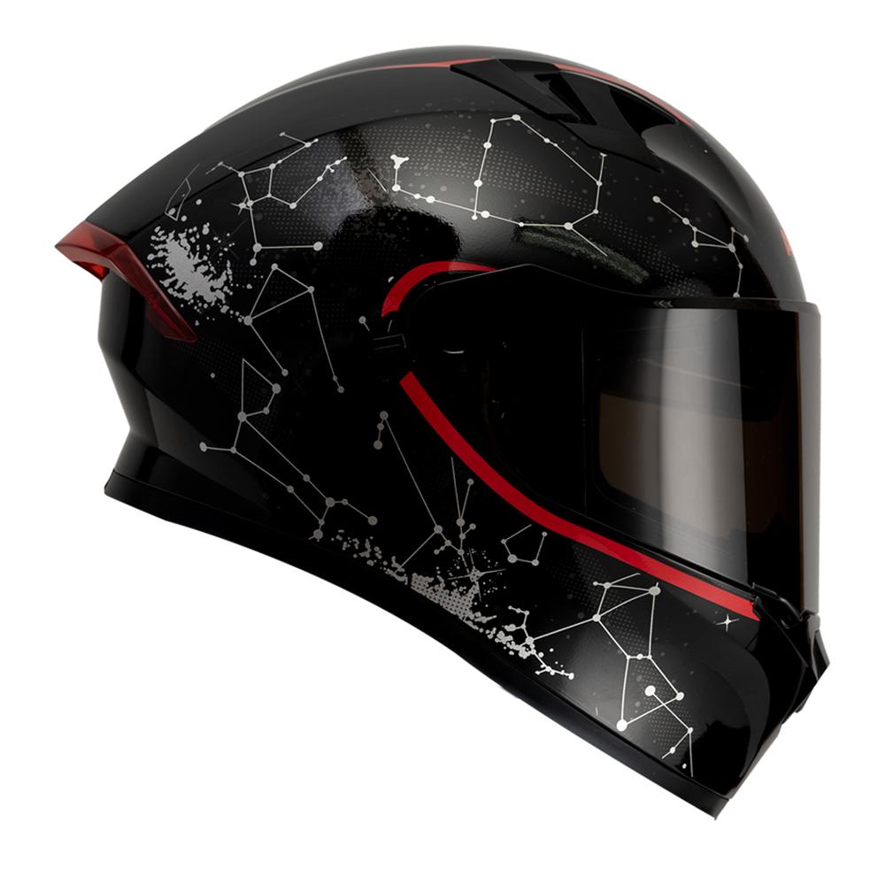 Foto 3 pulgar | Casco Roda Course Negro Rojo Cosmos Evo Mica Humo Cerrado Svs