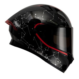 Foto 2 | Casco Roda Course Negro Rojo Cosmos Evo Mica Humo Cerrado Svs