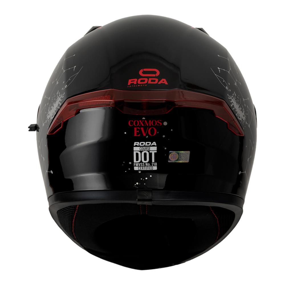 Foto 4 pulgar | Casco Roda Course Negro Rojo Cosmos Evo Mica Humo Cerrado Svs
