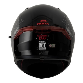 Foto 3 | Casco Roda Course Negro Rojo Cosmos Evo Mica Humo Cerrado Svs