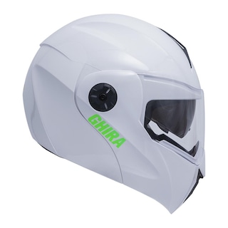 Foto 2 | Casco Ghira Gh1000 Blanco Logo Verde Abatible Svs