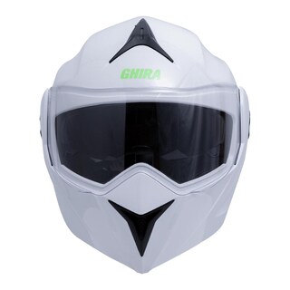 Foto 3 | Casco Ghira Gh1000 Blanco Logo Verde Abatible Svs