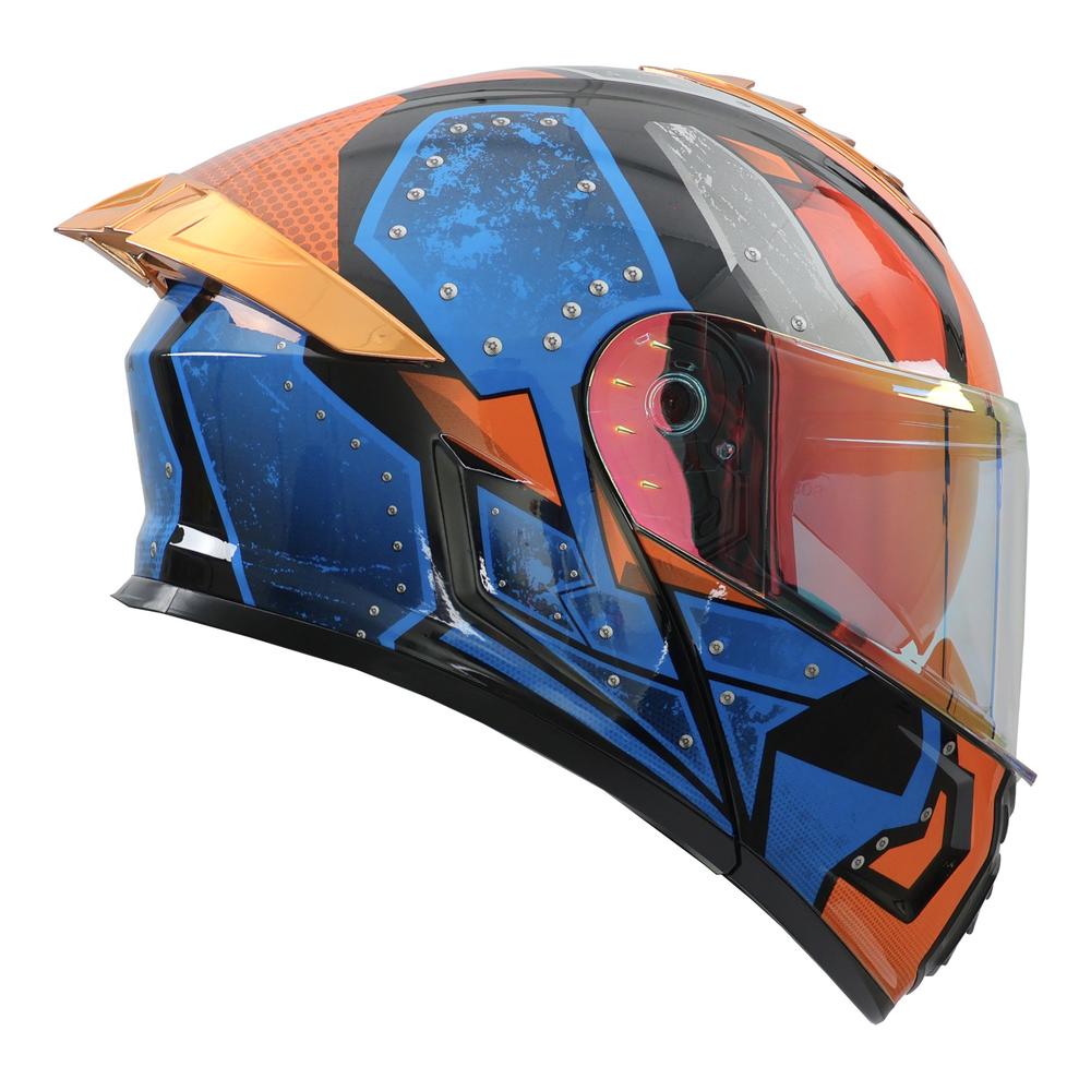 Foto 3 pulgar | Casco Roda Pilot Az/nja Gun Mica Naranja L Abatible Svs
