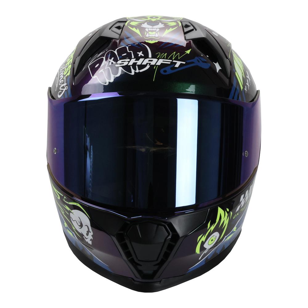 Foto 5 pulgar | Casco Shaft Sh560 Amarillo Camaleon Motion L Cerrado Mica Iridium Azul