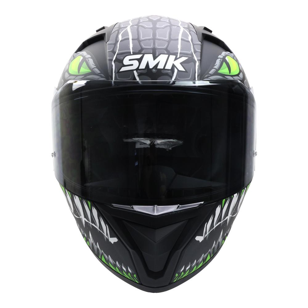 Foto 4 | Casco Smk Stellar Sport Negro Verde Mate Taotei Gl268 Mica Humo L Cerrado