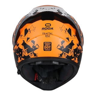 Foto 3 | Casco Roda Drift Naranja Mate Fractal Rise L Cerrado Mica Humo Svs