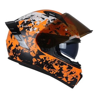 Foto 4 | Casco Roda Drift Naranja Mate Fractal Rise L Cerrado Mica Humo Svs
