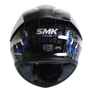 Foto 5 | Casco Smk Stellar Sport Negro Azul Taotei Gl265 Mica Azul L Cerrado