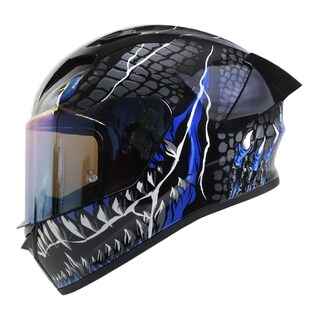 Foto 1 | Casco Smk Stellar Sport Negro Azul Taotei Gl265 Mica Azul L Cerrado