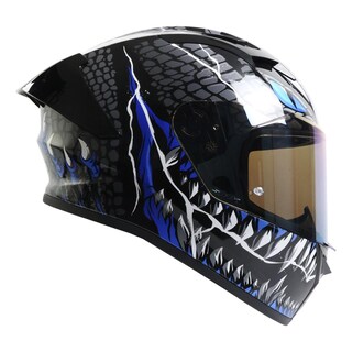 Foto 2 | Casco Smk Stellar Sport Negro Azul Taotei Gl265 Mica Azul L Cerrado