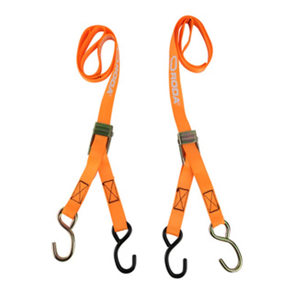 Sujeta Motos Roda Set Tie Downs Naranja 1.42 M