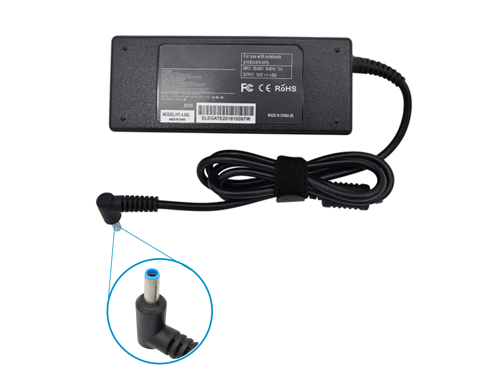 Foto 1 | Cargador Virtual Zone Rchp195462 Compatible para Laptop Hp color Negro