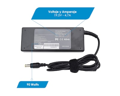 Foto 3 | Cargador Virtual Zone Rcs19547 Compatible para Laptop Sony color Negro