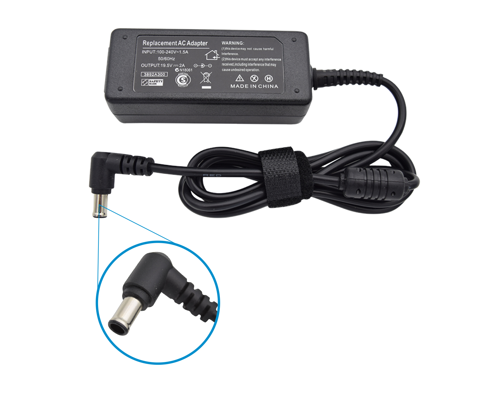 Foto 2 pulgar | Cargador para Laptop Compatible con Sony 19v 2.1a Punta 6.5 x 4.4mm