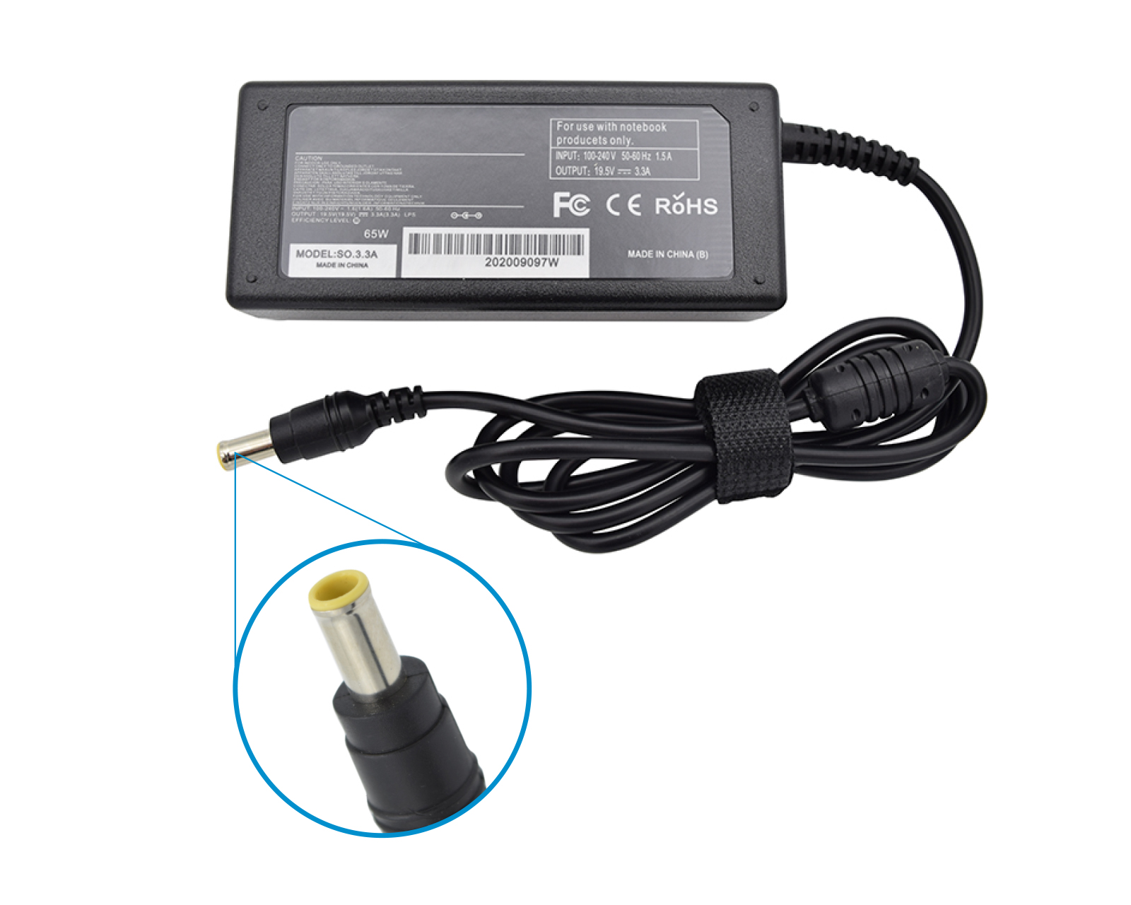 Foto 2 pulgar | Cargador para Laptop Compatible con Sony 19.5v 3.3a Punta 6.5 x 4.4mm